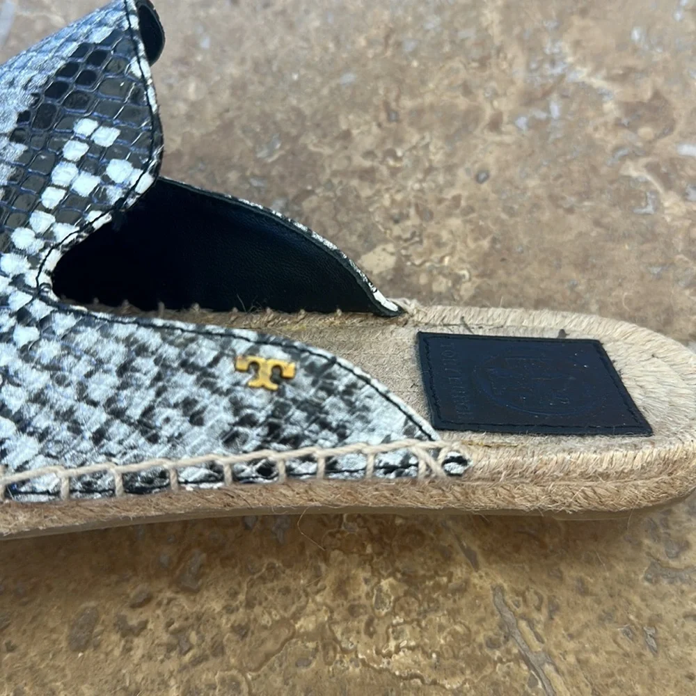 Tory Burch Snake Espadrille Slide | Size 6